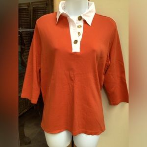 Ralph Lauren ladies collared top. EUC.